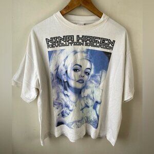 Vintage 90s Nina Hagen Evolution Ballroom tour band Tee shirt XL single stitch